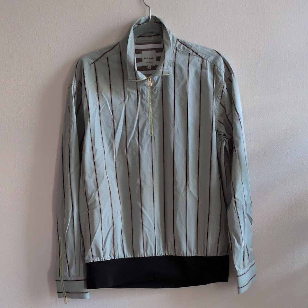 Men's Paul Smith Brown and Green Striped Shirt